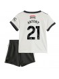 Manchester United Antony #21 Ausweichtrikot für Kinder 2024-25 Kurzarm (+ Kurze Hosen)